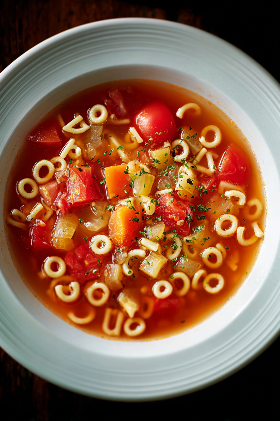Casserole de soupe aux tomates et pâtes