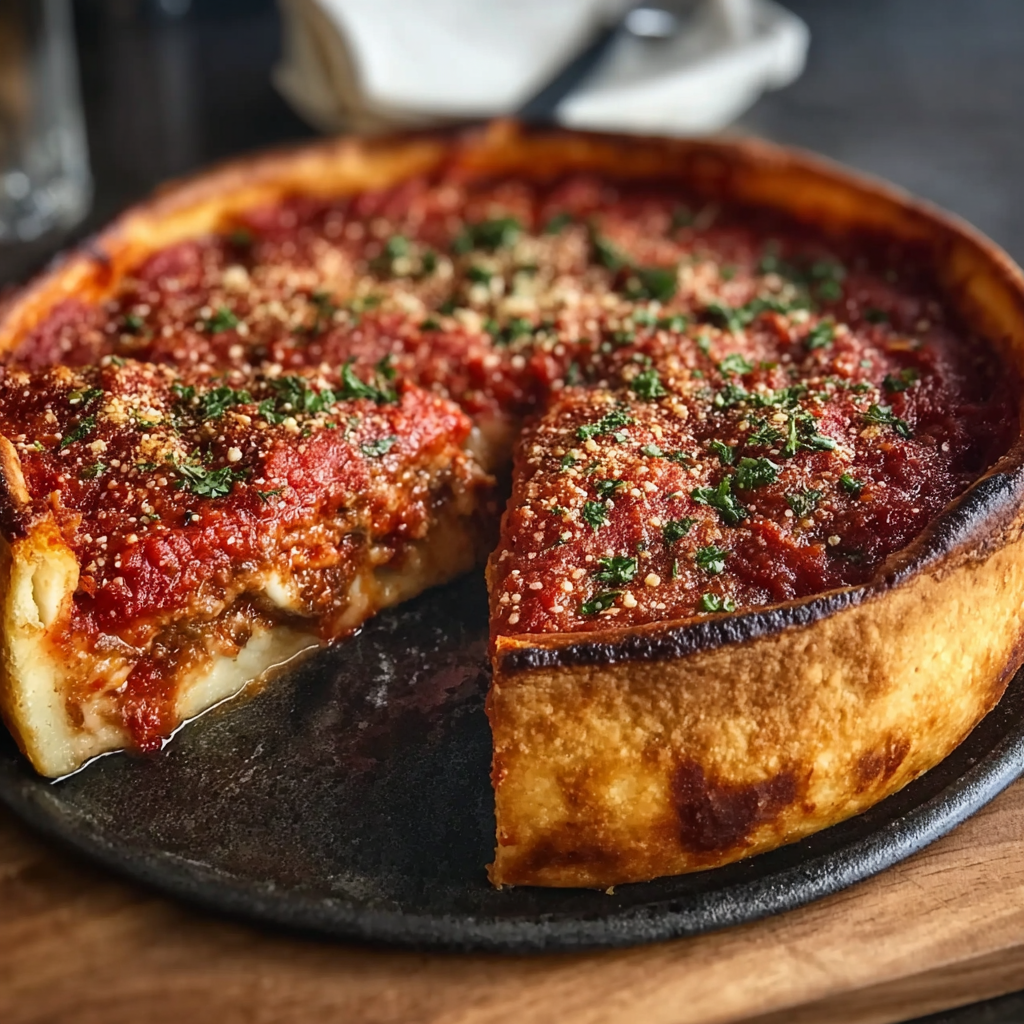 Classic Chicago Deep Dish Pizza