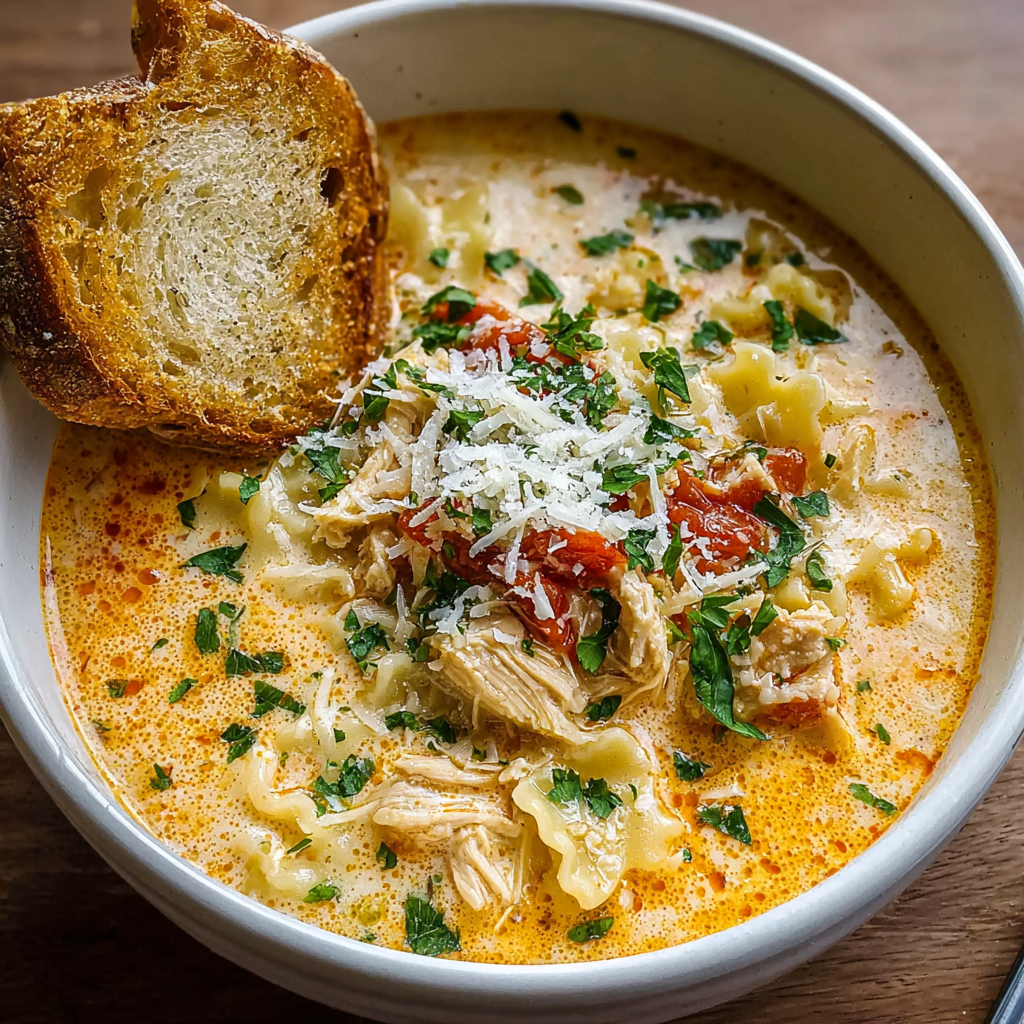 Creamy Chicken Parmesan Soup