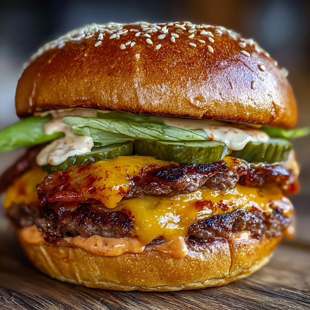 Classic Smash Burger with Secret Aioli-Style Sauce