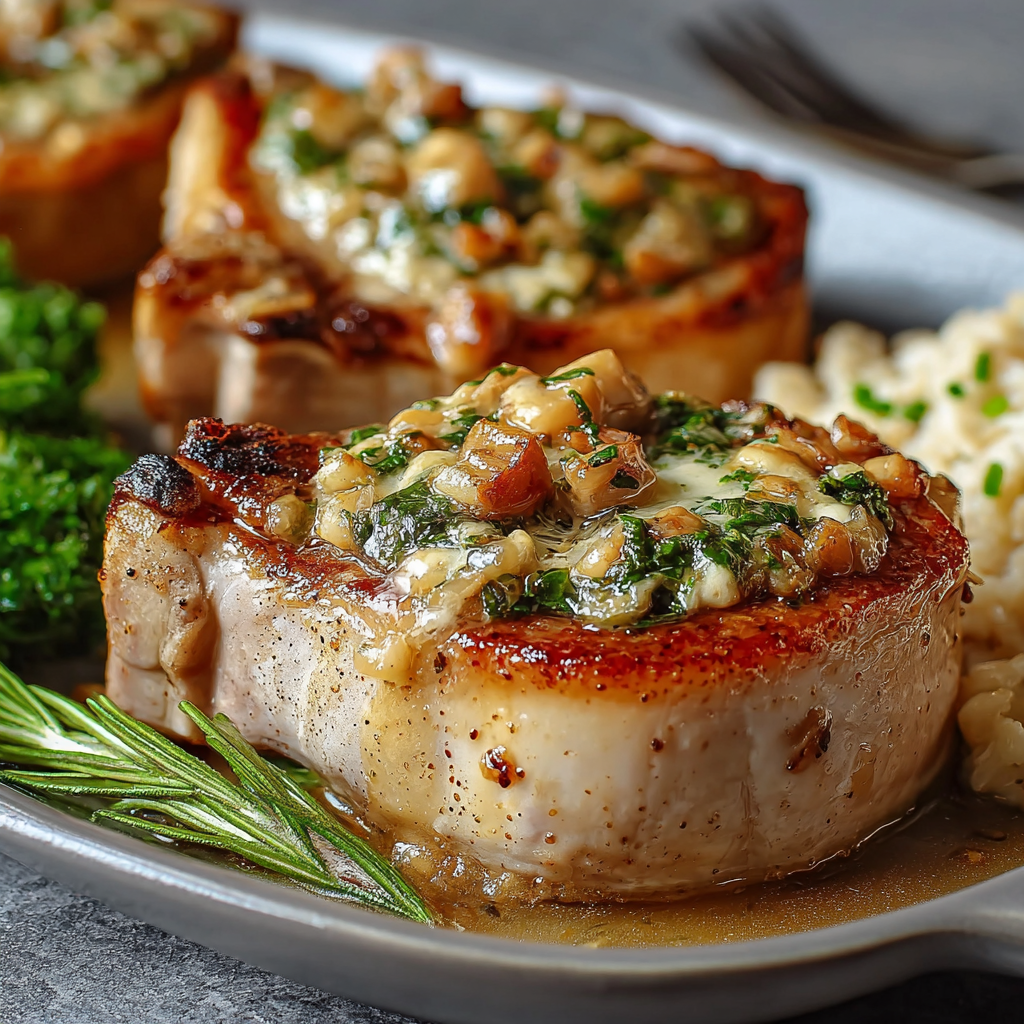 Boursin-Stuffed Pork Chops