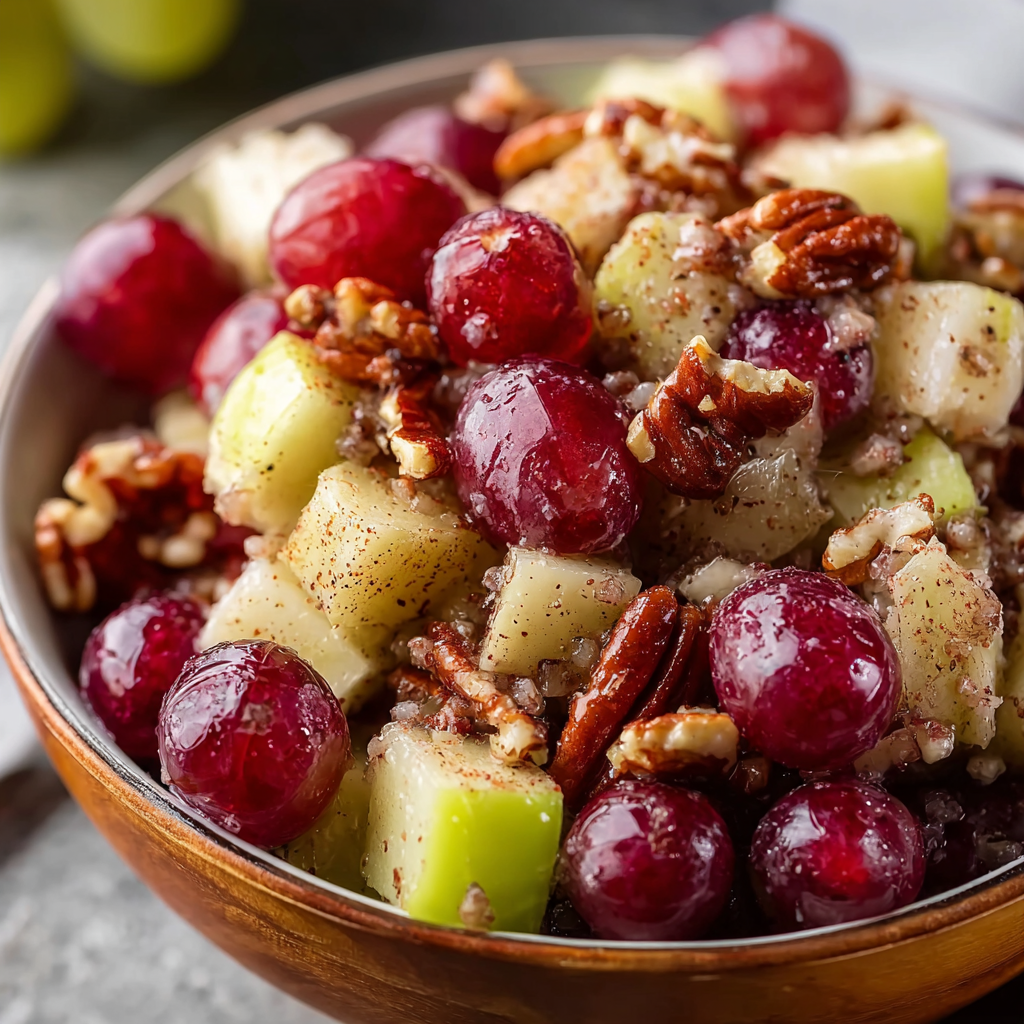 Toasted walnuts and diced apples