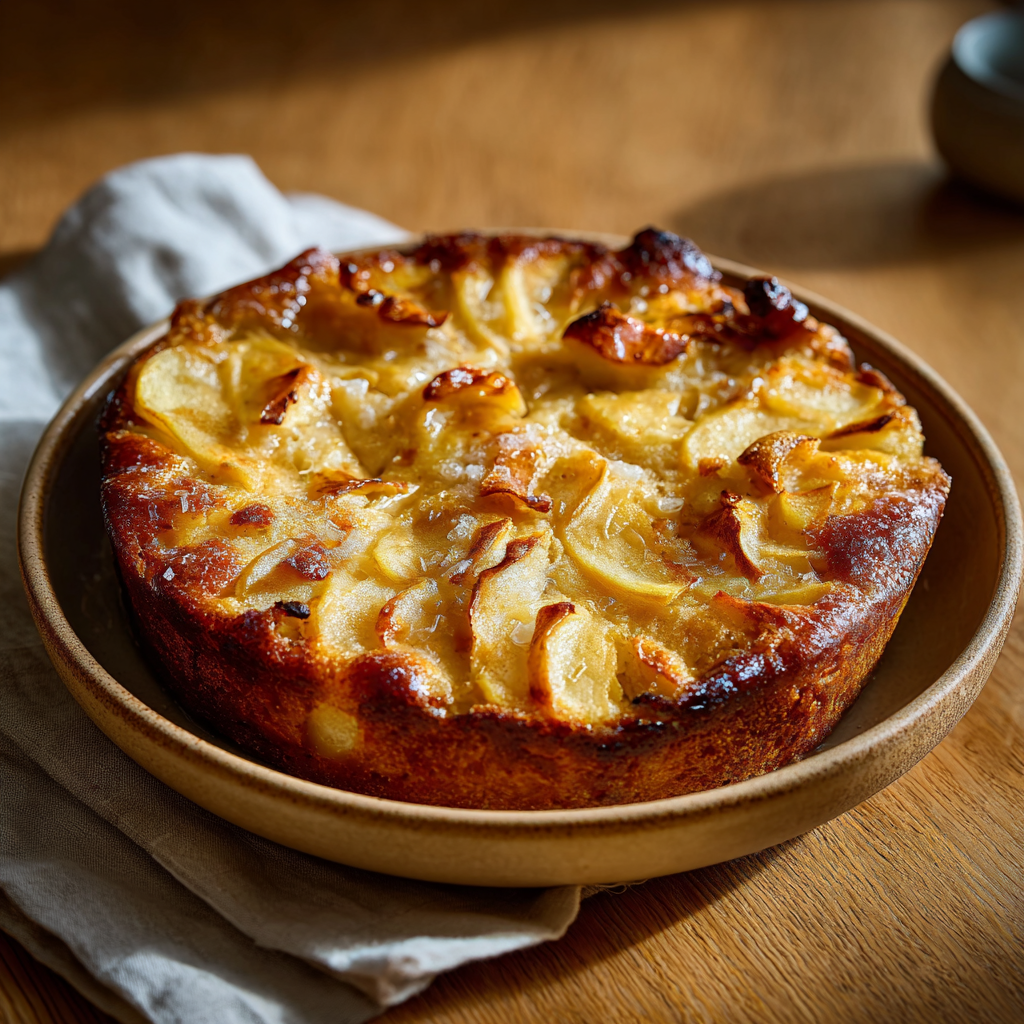 Crépiau aux pommes dans une poêle