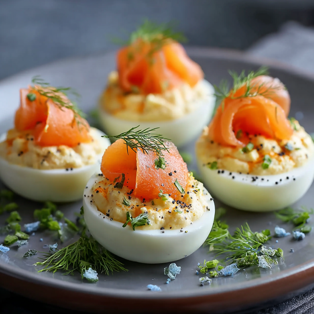 Œufs farcis à la mousse de saumon - image 2