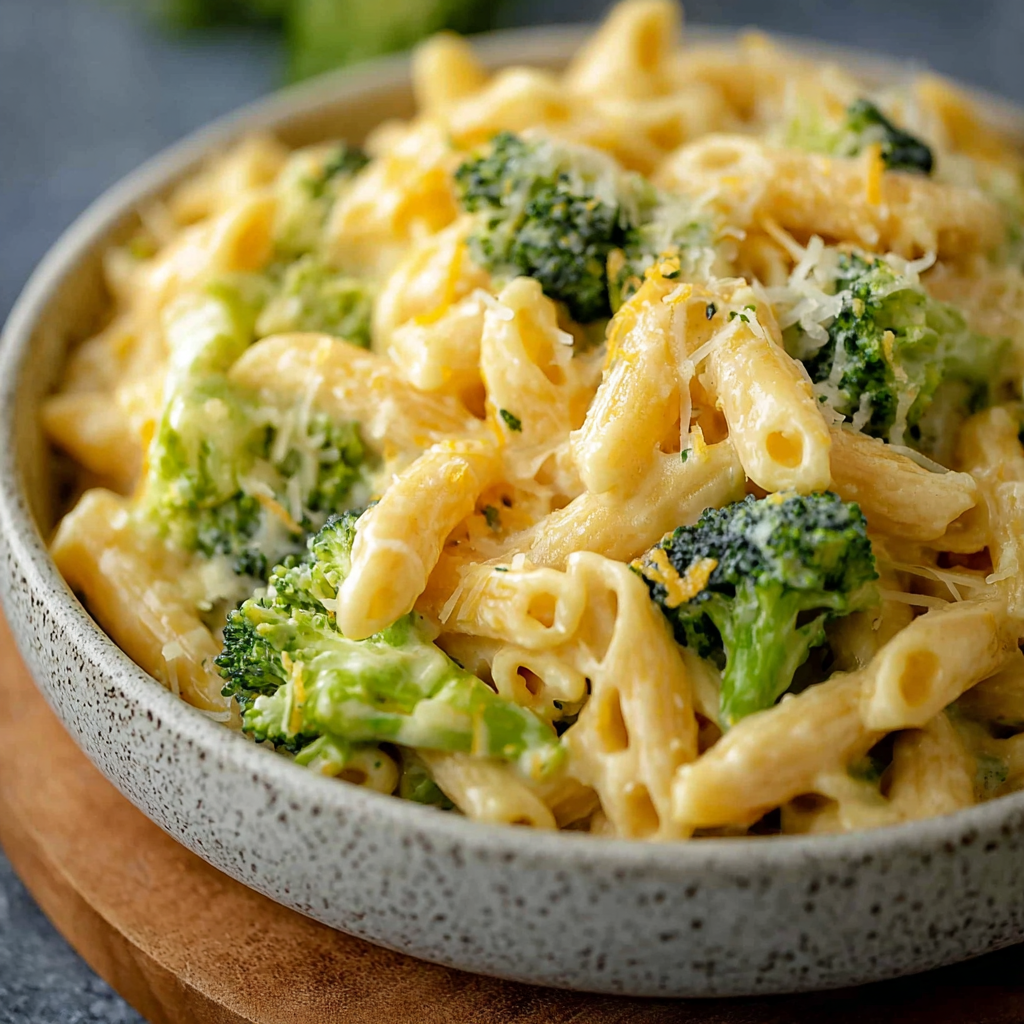 Small shells with broccoli and grated cheese