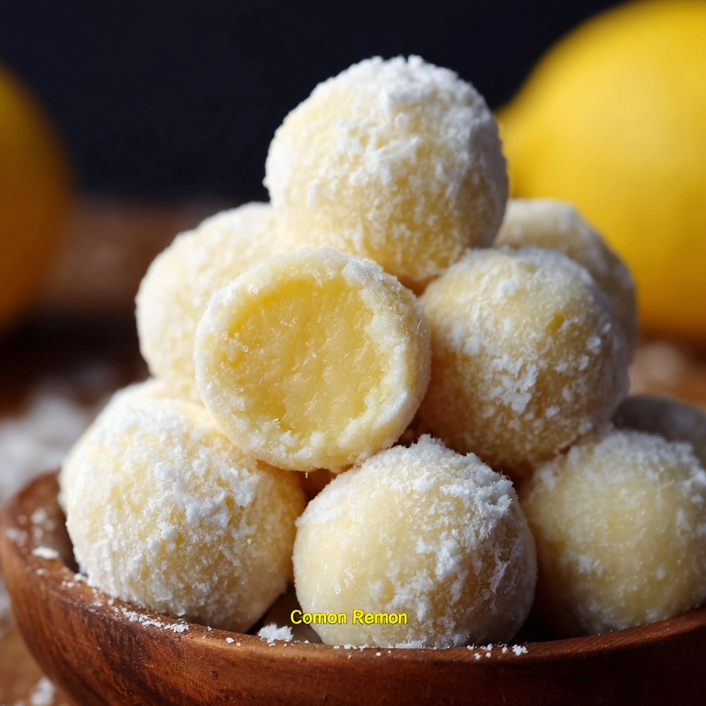 White chocolate lemon truffles on parchment