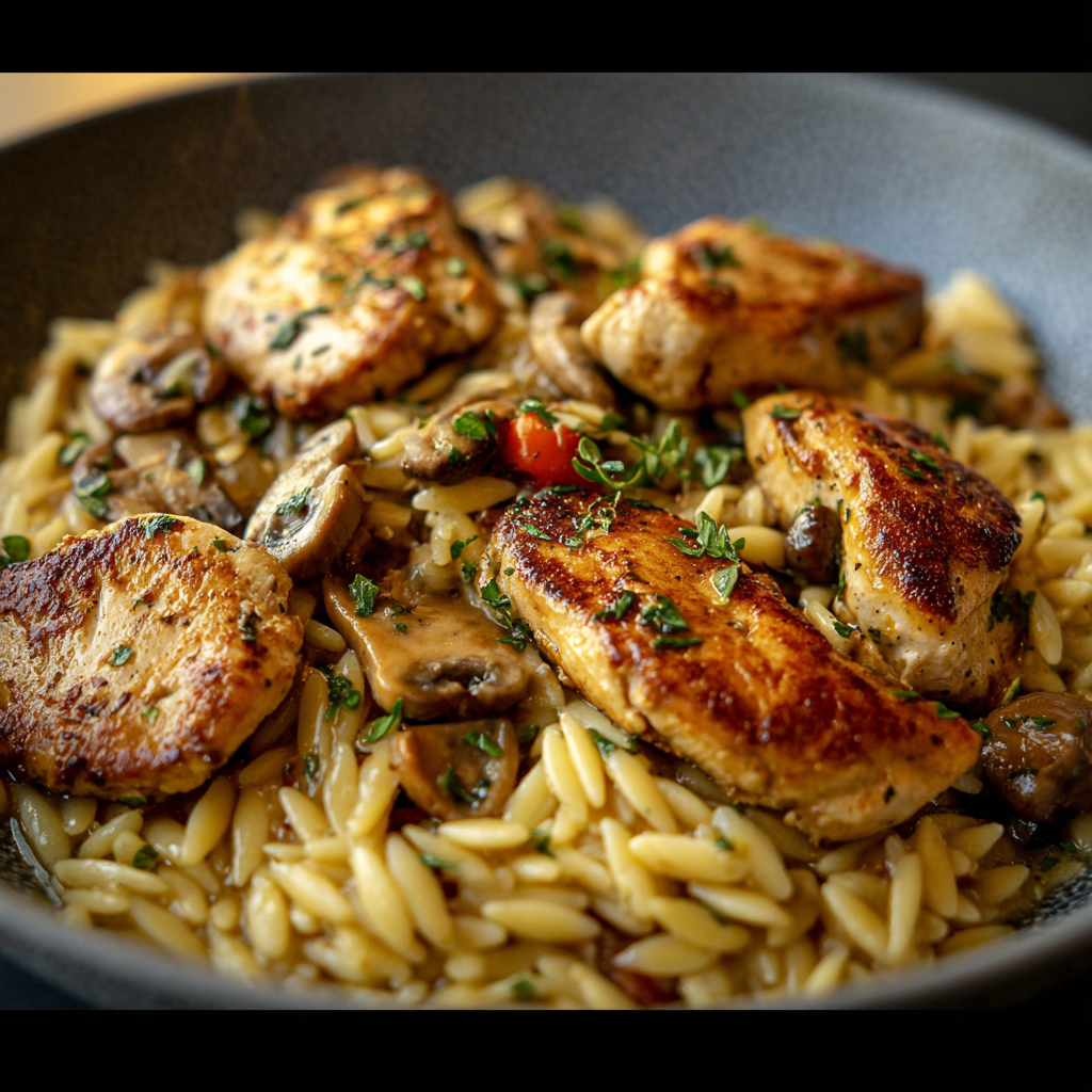 Serving suggestion with parsley garnish