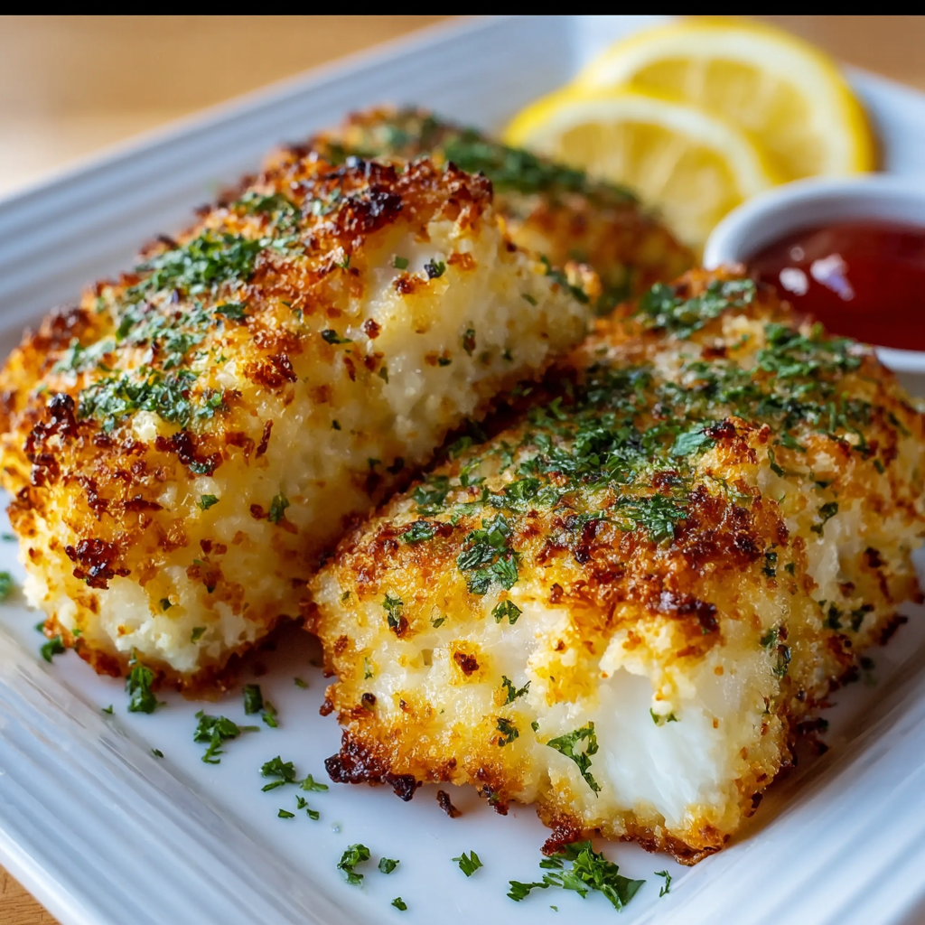 Crispy Air Fryer Parmesan Cod