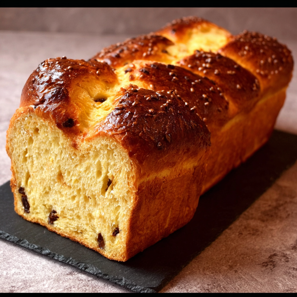 Brioche tressée dorée