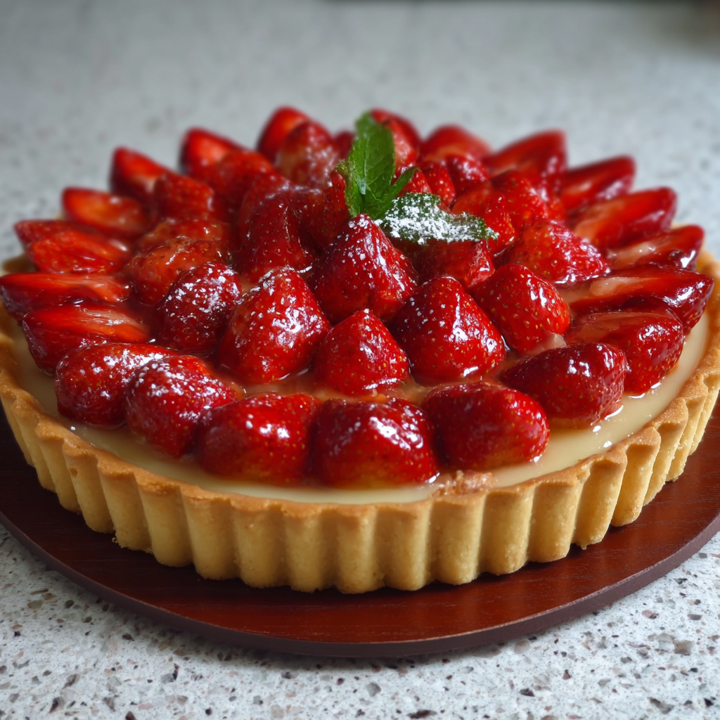 Délicieuse Tarte aux Fraises Maison