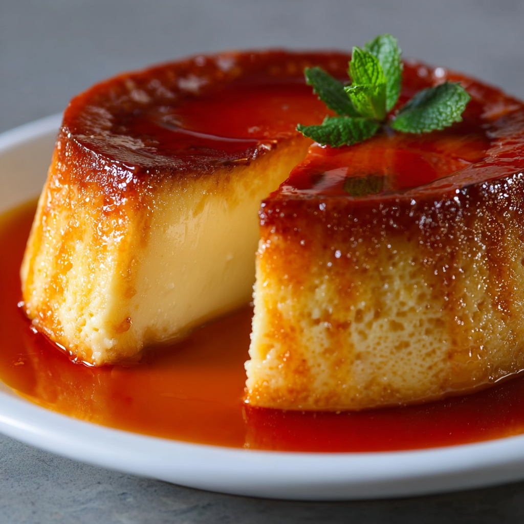 Flan sans pâte ultra fondant - étape de cuisson