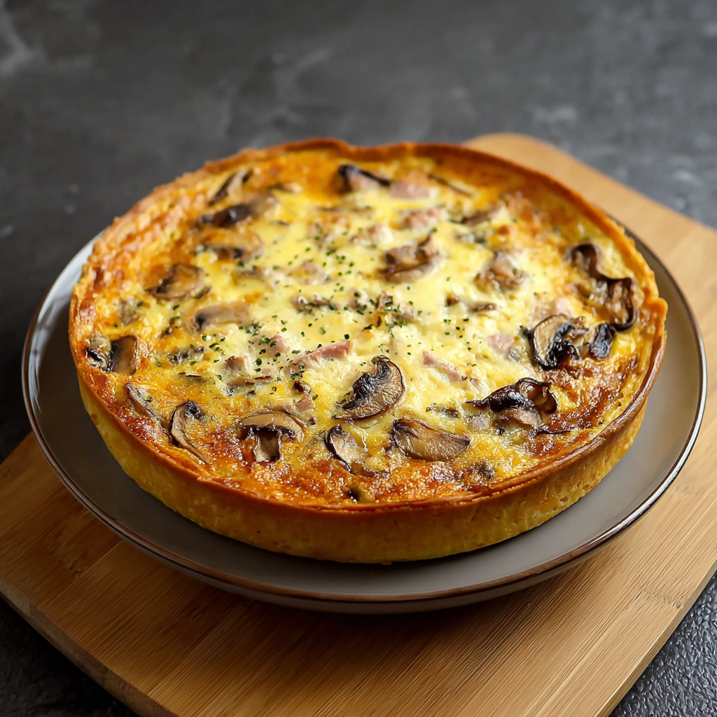 Quiche sans Pâte au Thon & Champignons