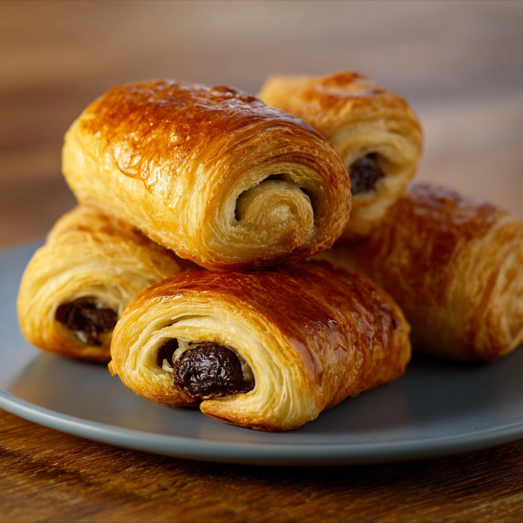 Pain au chocolat coupe