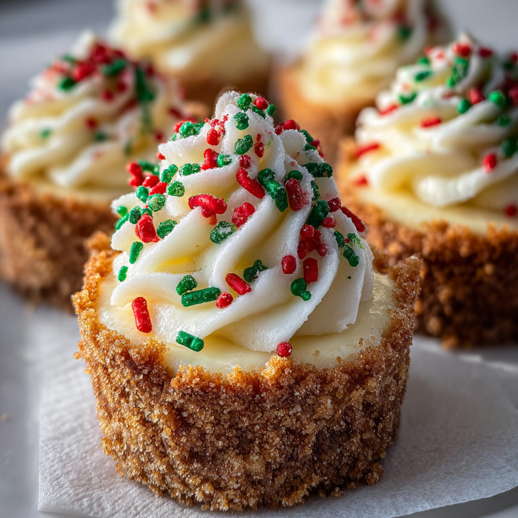 Mini Christmas Cheesecakes
