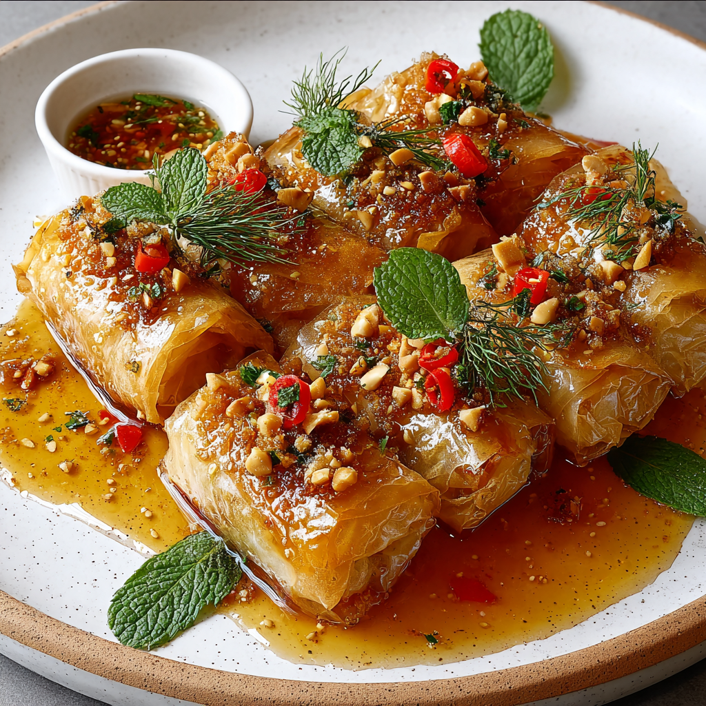 Golden oven fried feta rolls on parchment