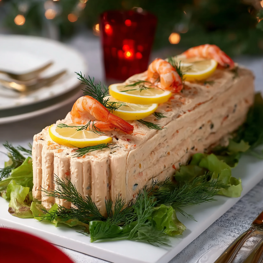 Bûche salée roulée prête à être décorée