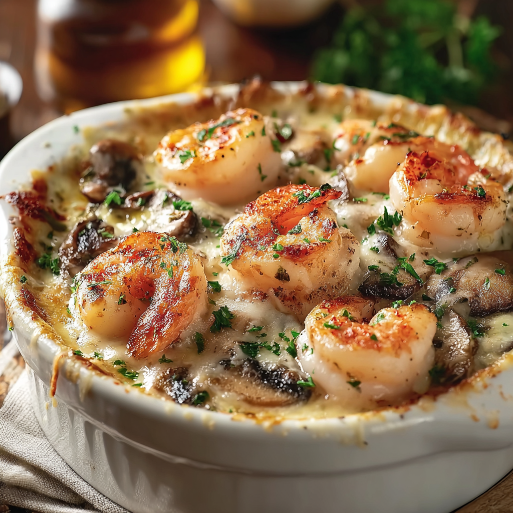 Cassolettes de gambas et Saint-Jacques