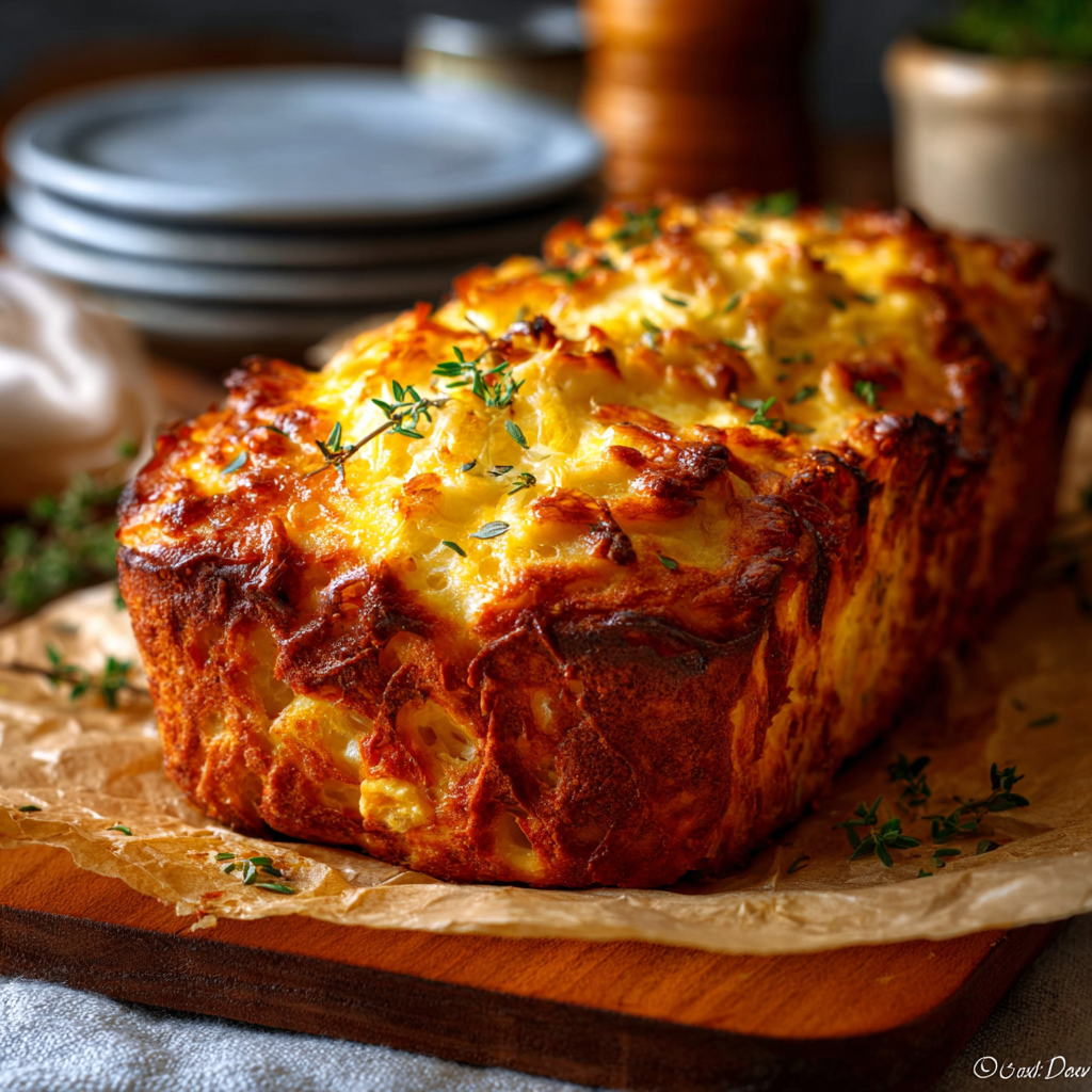 Cake aux oignons caramélisés tranché