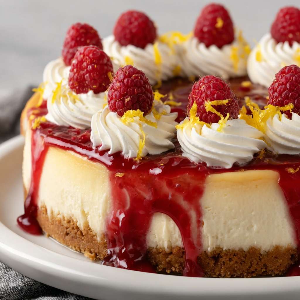 Lemon Raspberry Cheesecake