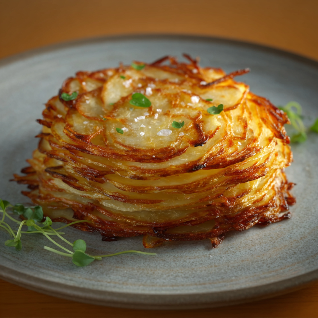 Galettes de pommes de terre servies