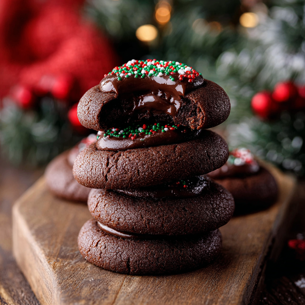 Chocolate Thumbprint Cookies