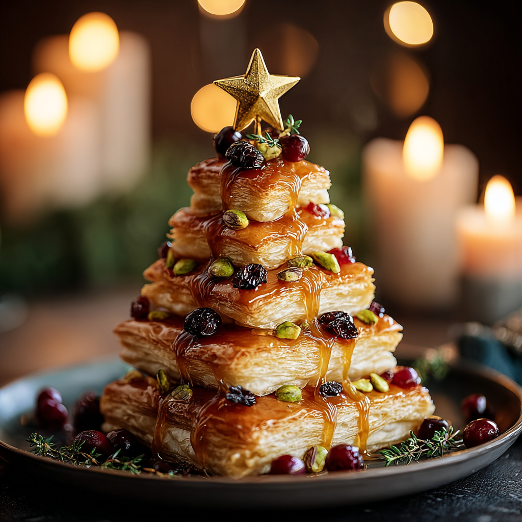 Sapin feuilleté avant cuisson