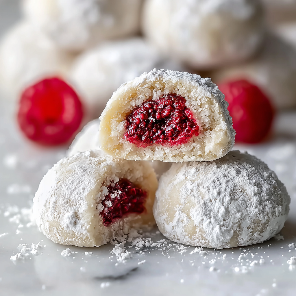 Cookies on parchment with powdered sugar