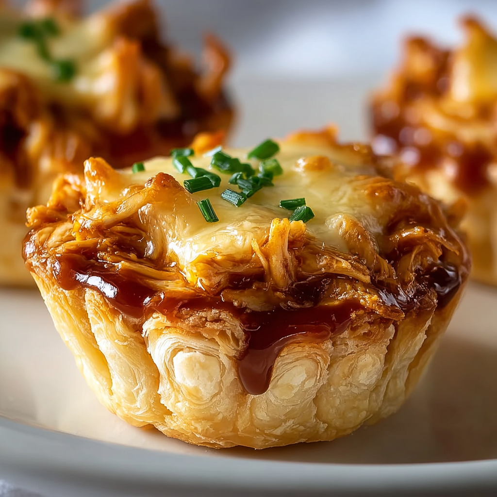 Bouchées de Noël au poulet BBQ et fromage