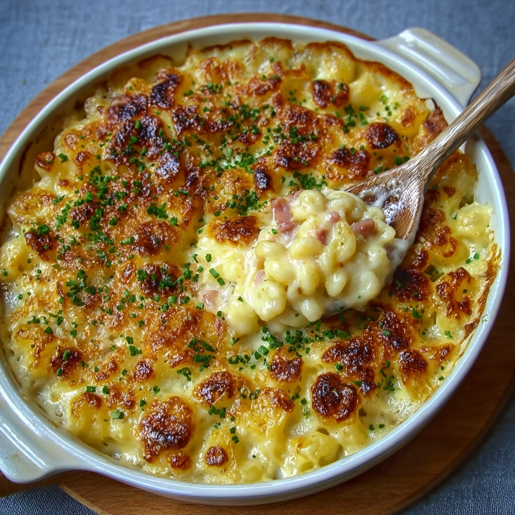 Gratin de coquillettes doré