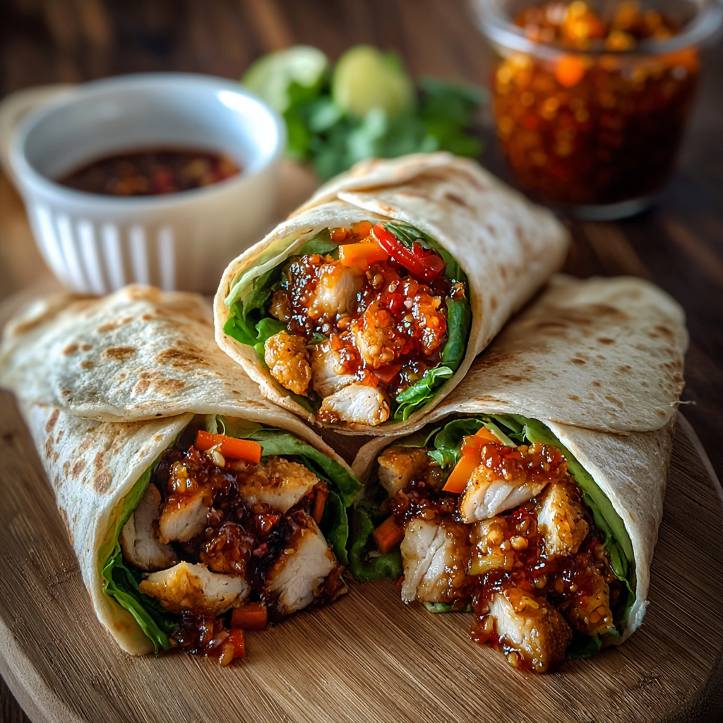 Ingredients laid out for assembling wraps