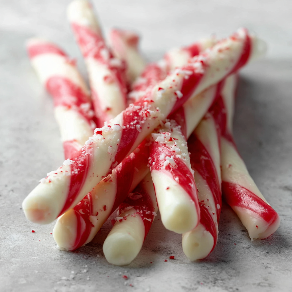 White chocolate peppermint pieces in a silicone tray