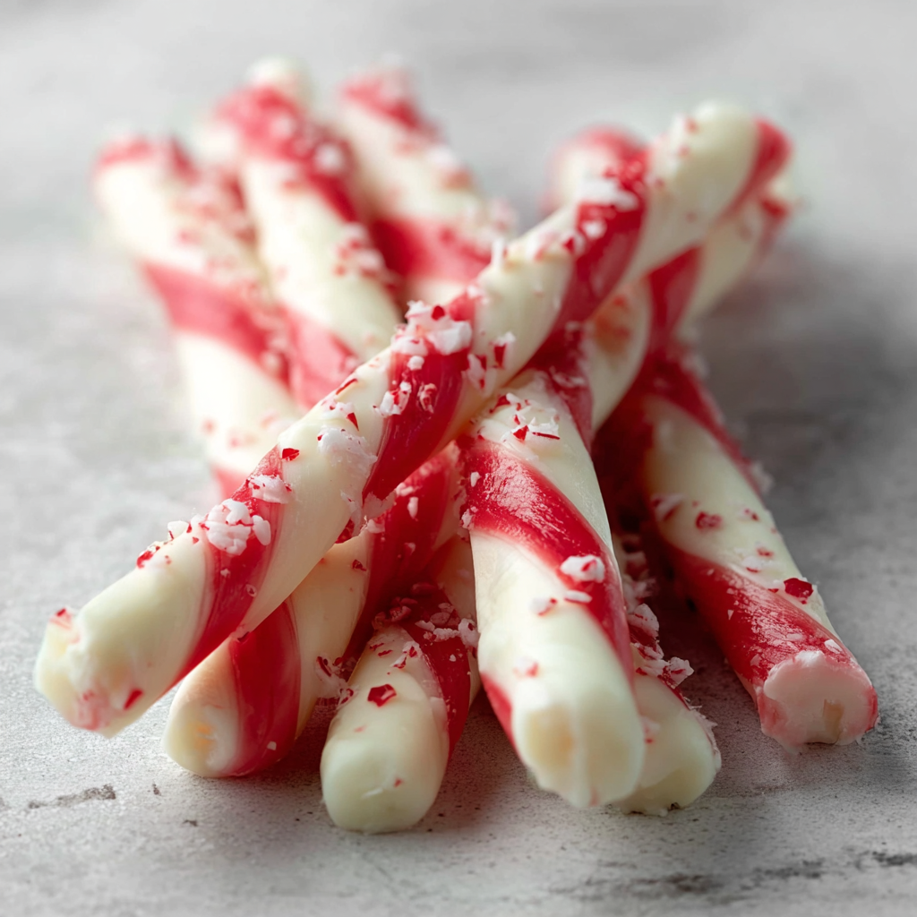 Crushed candy canes ready in a bag