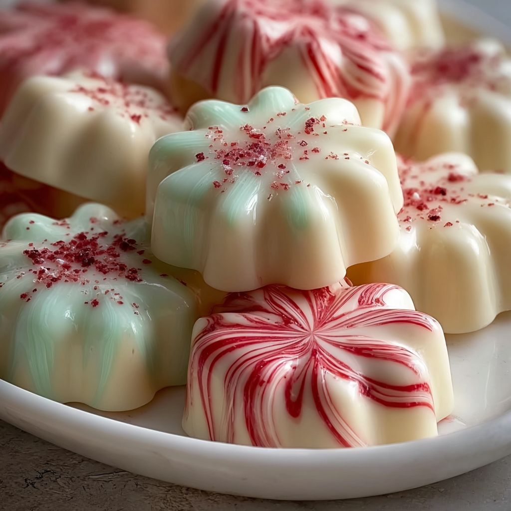 Old-fashioned butter mints arranged on parchment