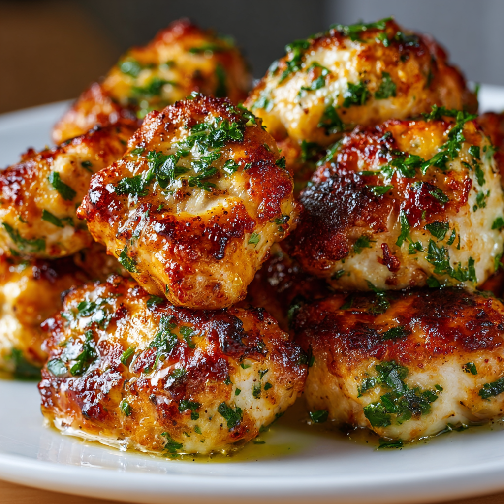 Garlic Parmesan chicken skewers on a grill