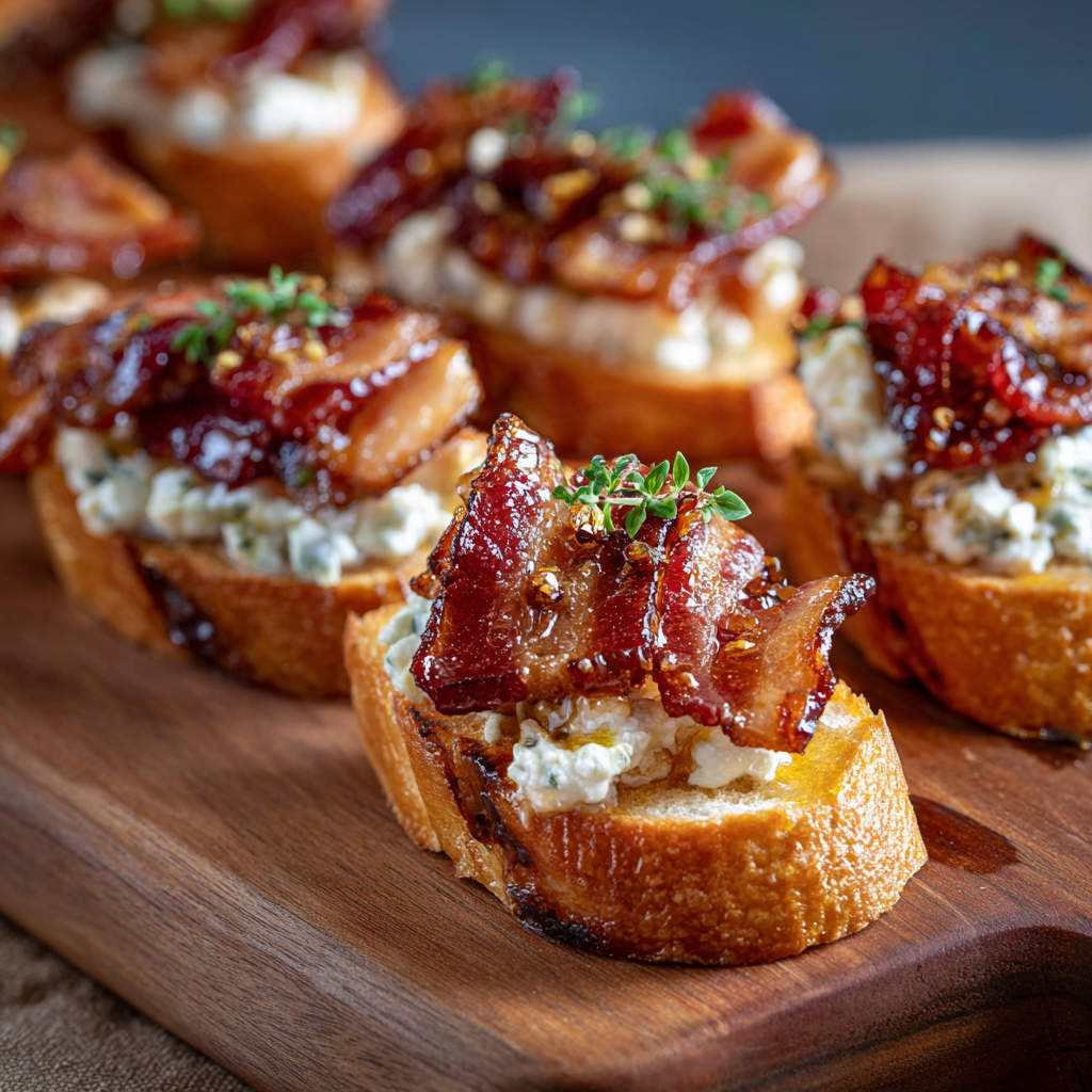 Caramelized bacon on a wire rack