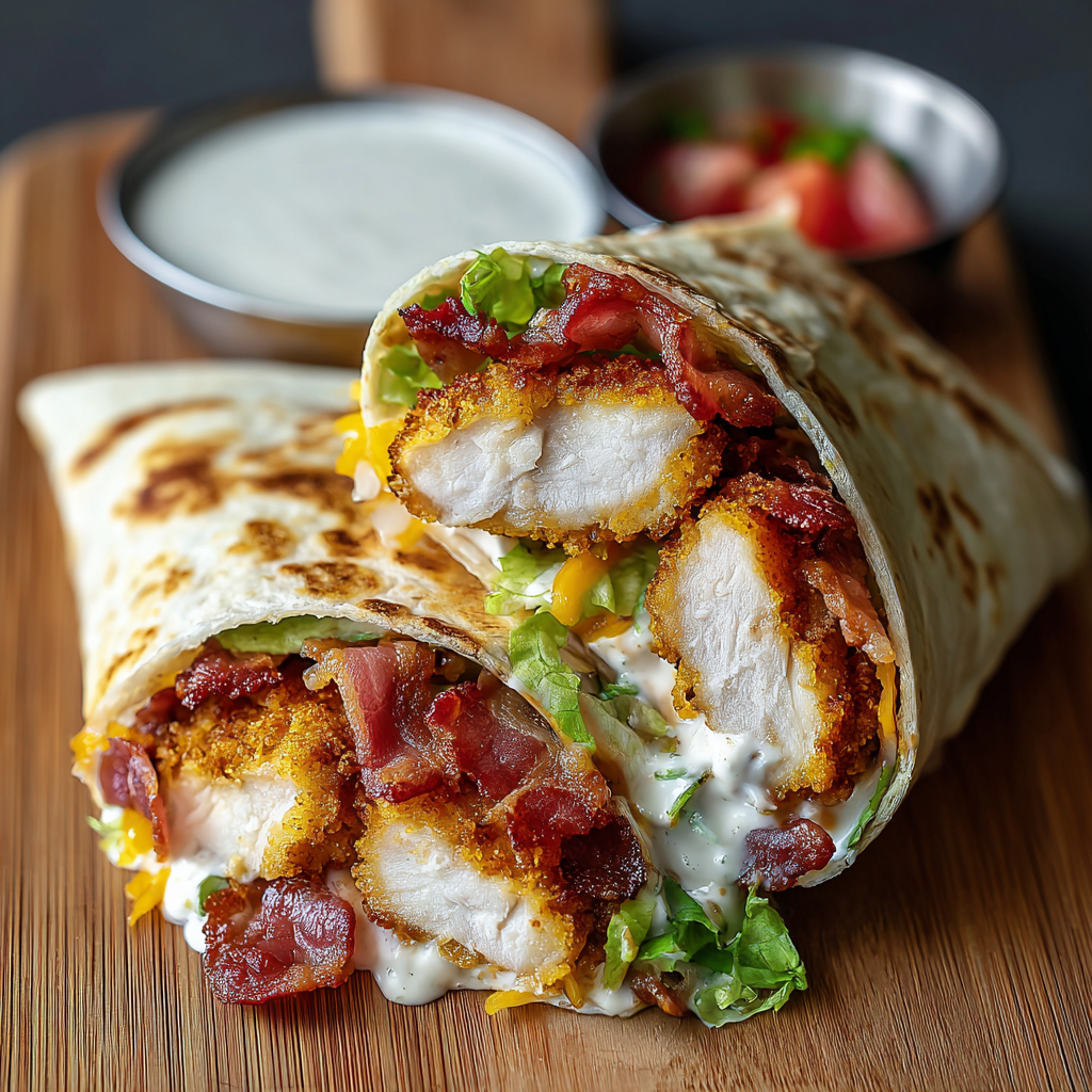 Crispy Chicken Bacon Ranch Wrap - step image