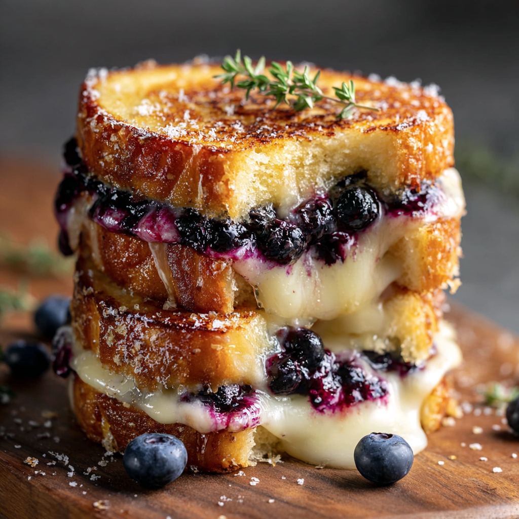 Crispy Blueberry Grilled Cheese
