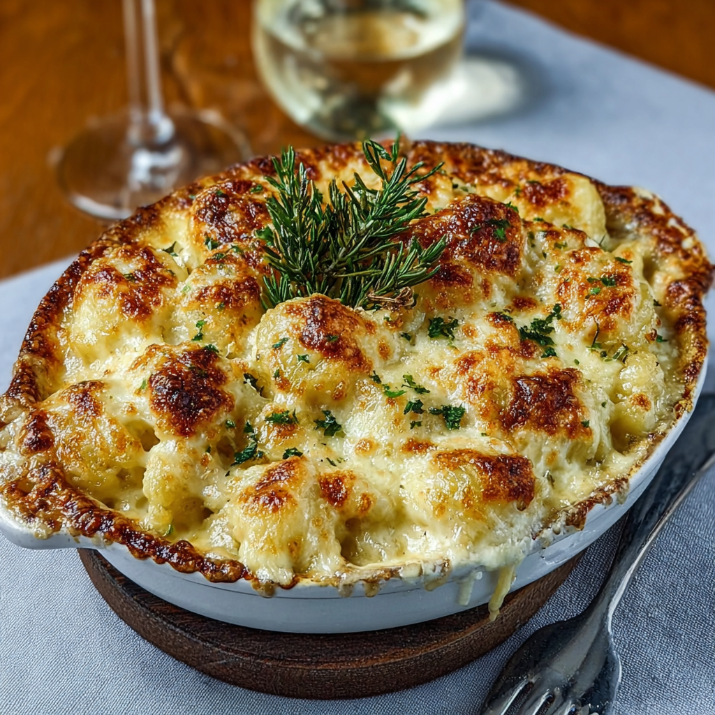 Gratin doré de crozets au fromage prêt à servir