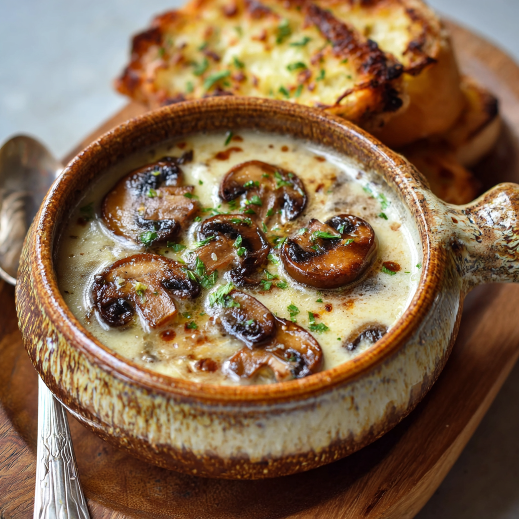Tartines gratinées à l'ail et mozzarella prêtes à être servies