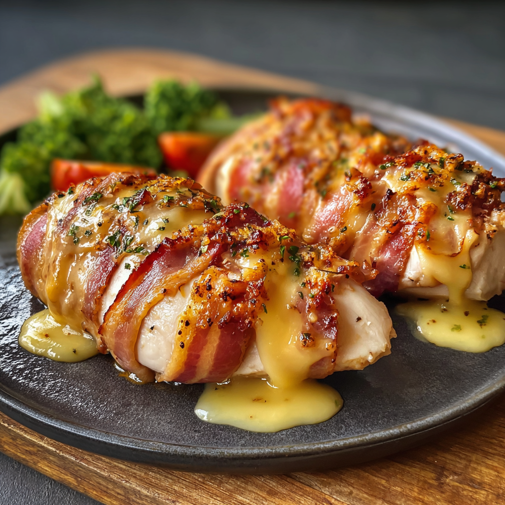 Poulet enroulé prêt à servir