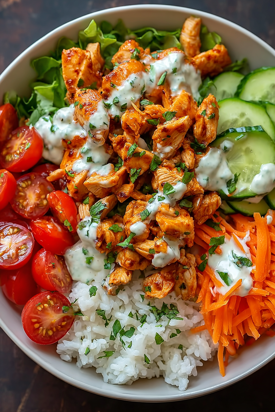 Buffalo chicken in a skillet with sauce
