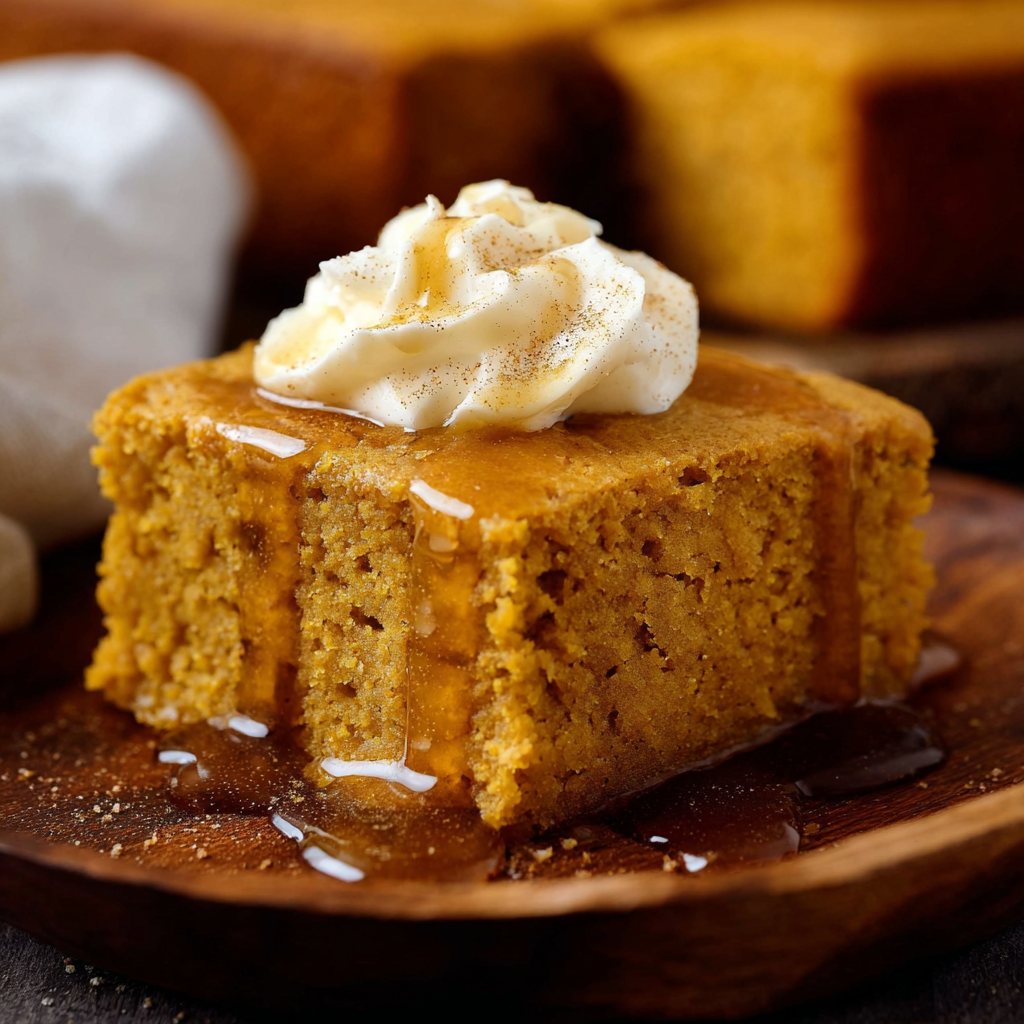 Pumpkin Cornbread with Cinnamon Honey Butter