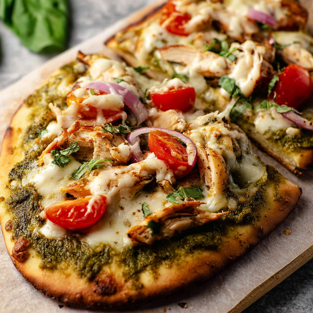 Pesto Chicken Flatbread