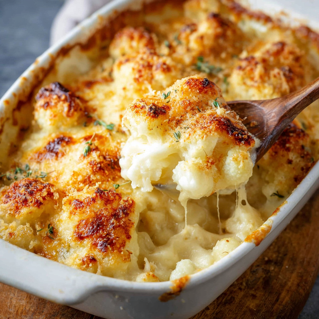 Cheesy Cauliflower Gratin
