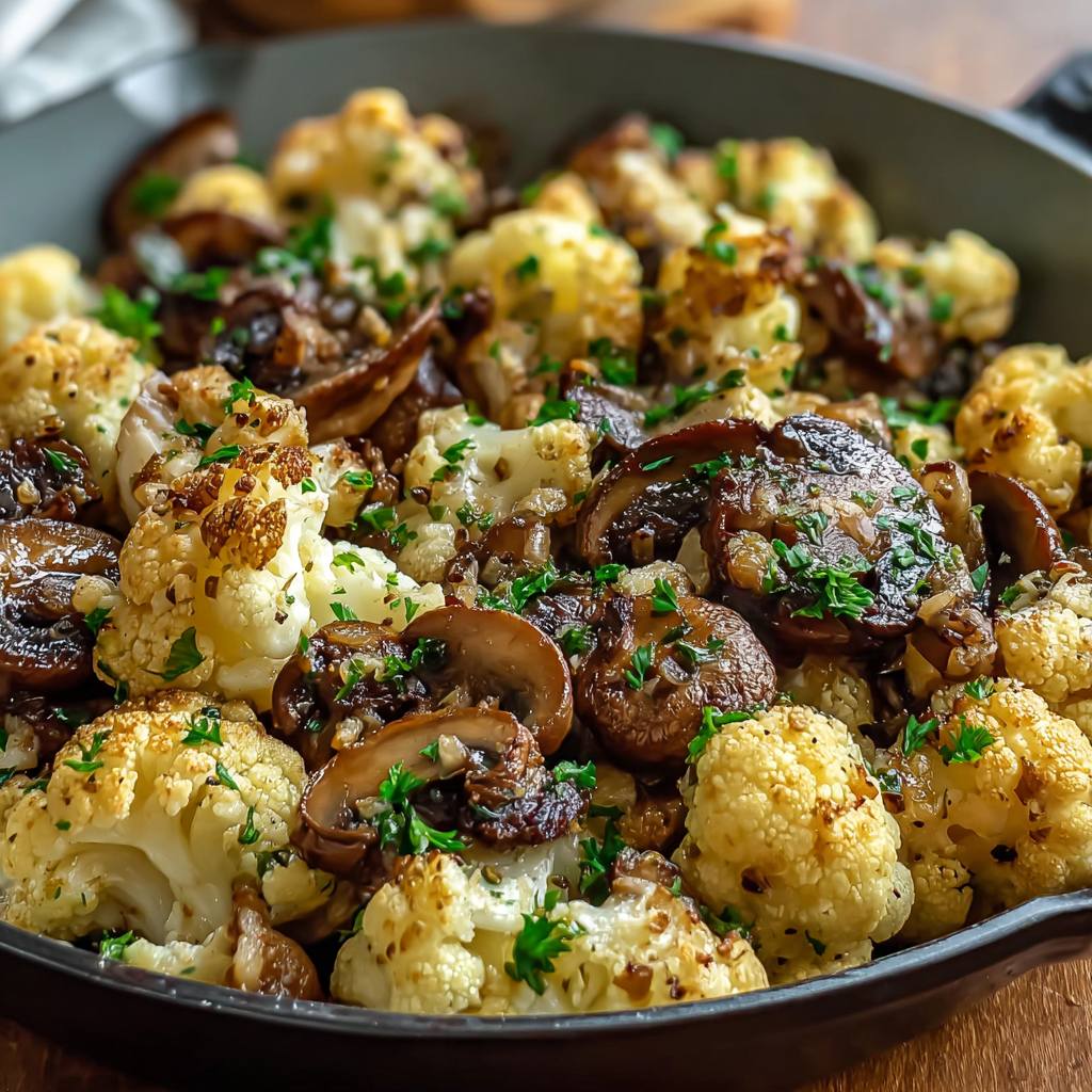 Garlic Cauliflower Mushroom Skillet: Quick & Delicious Dish