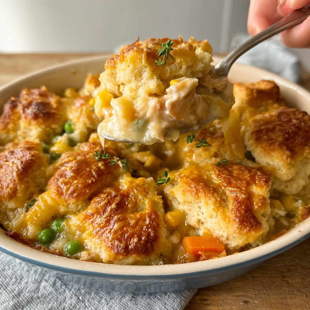 Easy Chicken Cobbler Dinner Casserole