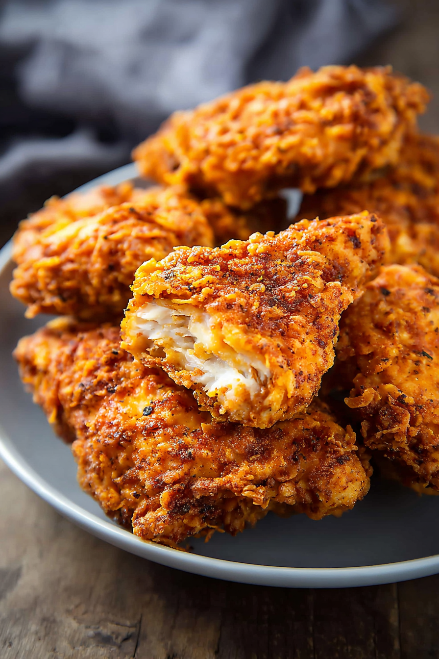 Buttermilk marinated chicken ready for dredge