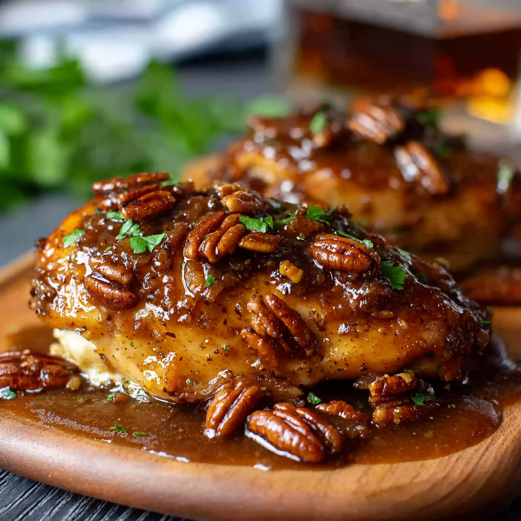 Maple Bourbon Pecan Chicken