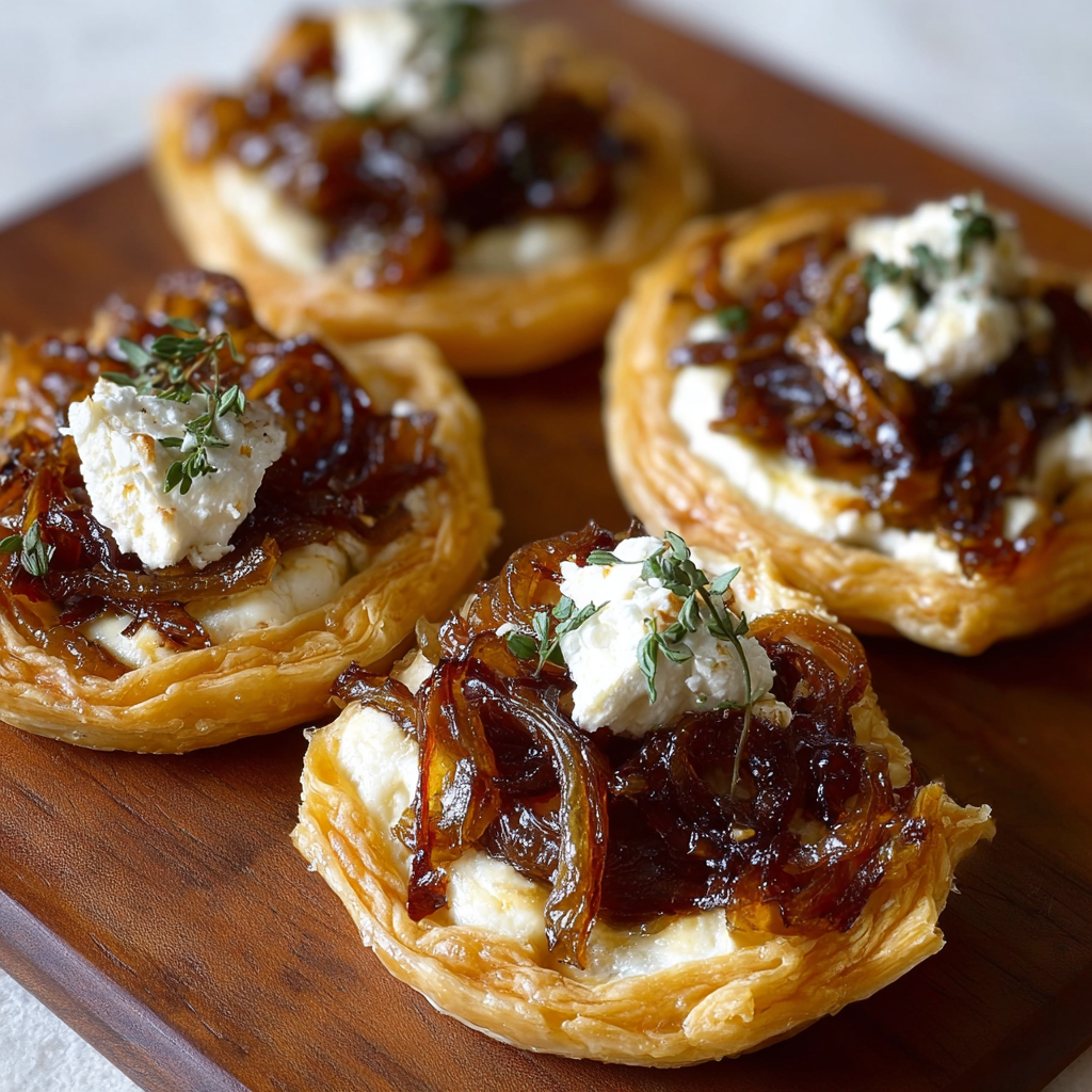 Caramelized Onion and Goat Cheese Tarts
