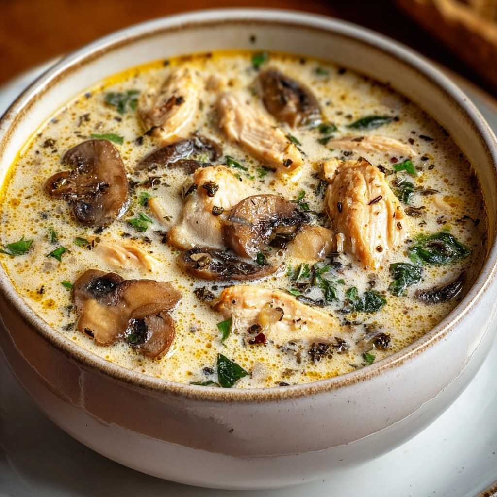 Rotisserie Chicken Mushroom Soup